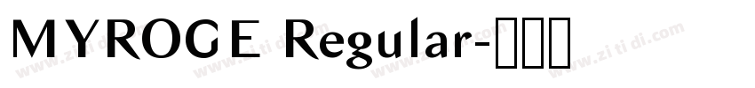 MYROGE Regular字体转换